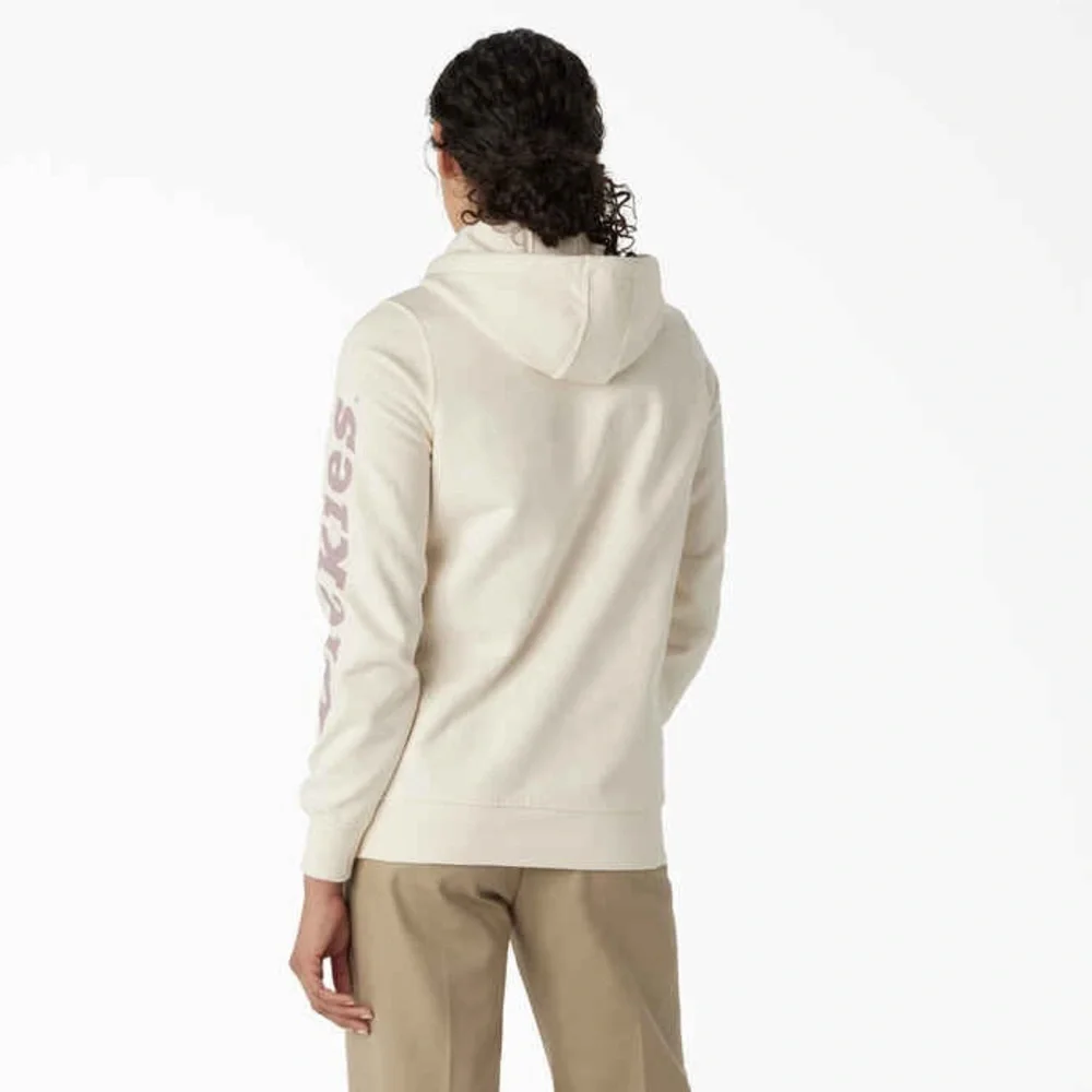 Dickies Water Repellent Sleeve Logo Hoodie in Antique White - Picture 2 of 3